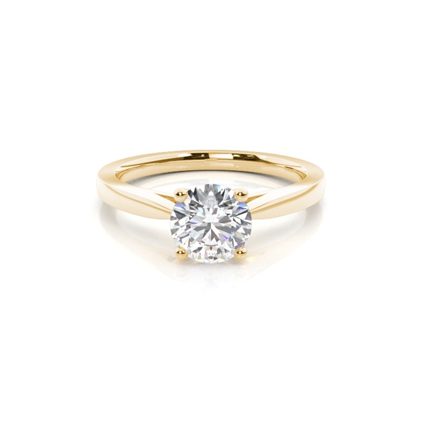 4 Prong Setting Thin Engagement Ring