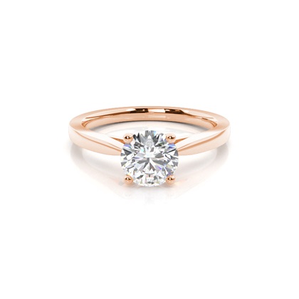 Rose Gold Solitaire Diamond Rings