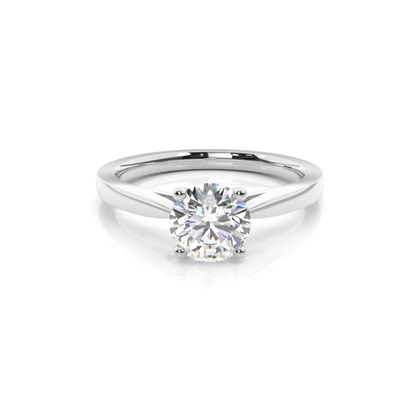 4 Prong Setting Thin Engagement Ring