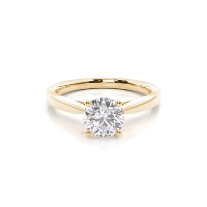 Yellow Gold Moissanite Engagement Rings	