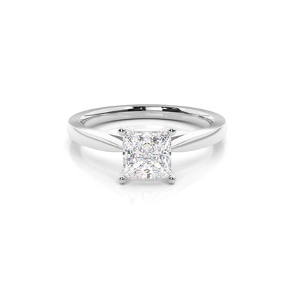 Princess Solitaire Diamond Rings 