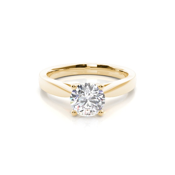 White Gold Round Diamond Engagement Ring