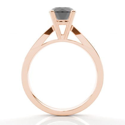 Rotgold Schwarze Diamanten Verlobungsringe