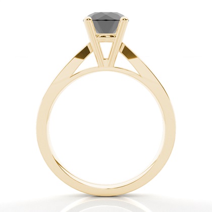 Gelbgold Schwarze Diamanten Verlobungsringe