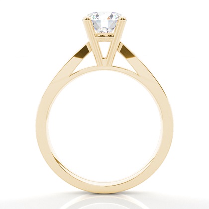 Yellow Gold Solitaire Diamond Rings 