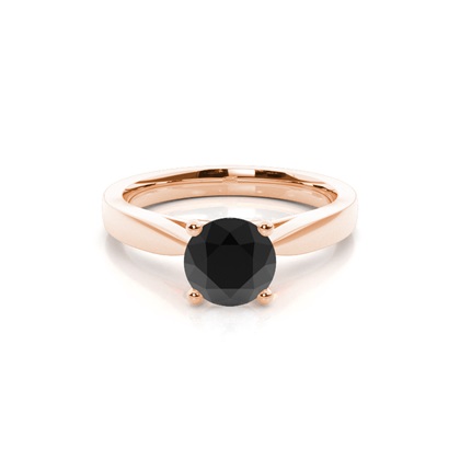 Rotgold Schwarze Diamanten Verlobungsringe