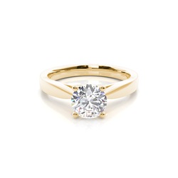 White Gold Round Diamond Engagement Ring