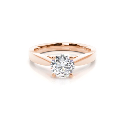 Rose Gold Solitaire Diamond Rings