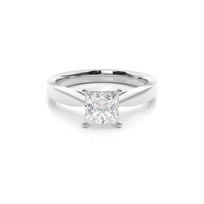 Princess Solitaire Diamond Rings 