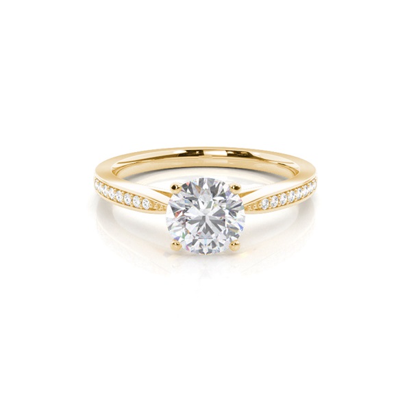 White Gold Moissanite Engagement Ring