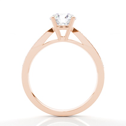 Rose Gold Side Stone Diamond Rings