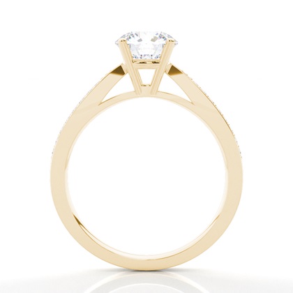 Yellow Gold Moissanite Engagement Rings	
