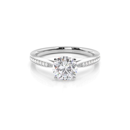 White Gold Moissanite Engagement Ring