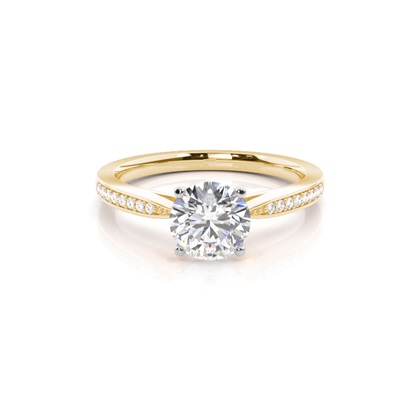Mixed Metal Diamond Engagement rings