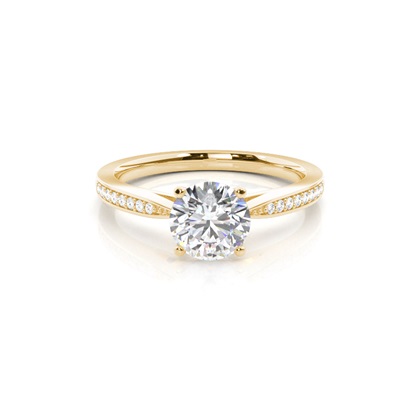 Yellow Gold Side Stone Diamond Rings