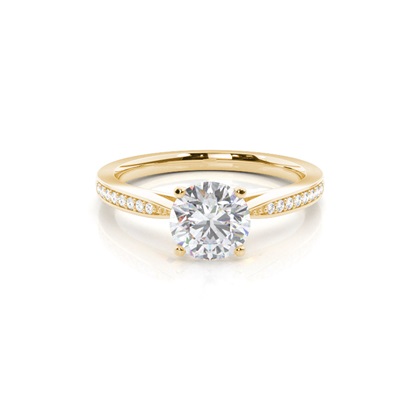 Yellow Gold Moissanite Engagement Rings	
