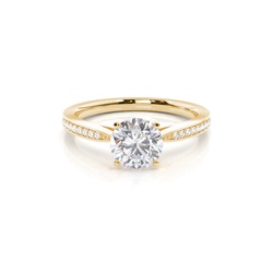 White Gold Moissanite Engagement Ring