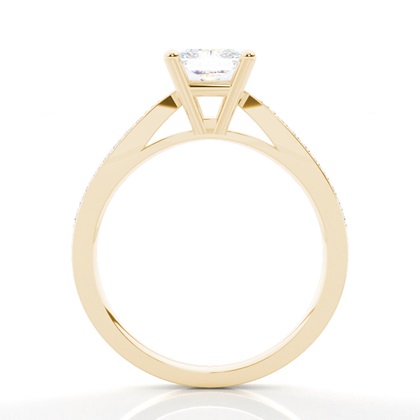 Yellow Gold Moissanite Engagement Rings	