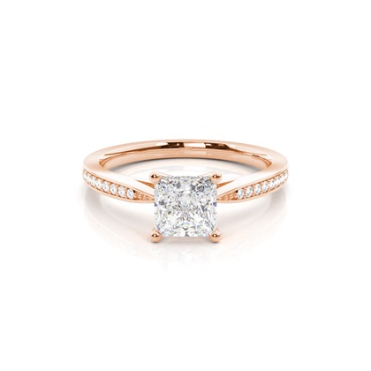 Rose Gold Side Stone Diamond Rings