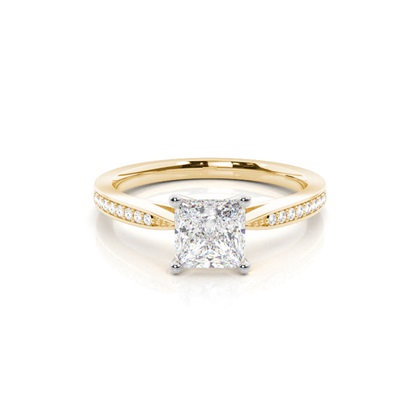 Mixed Metal Diamond Engagement rings