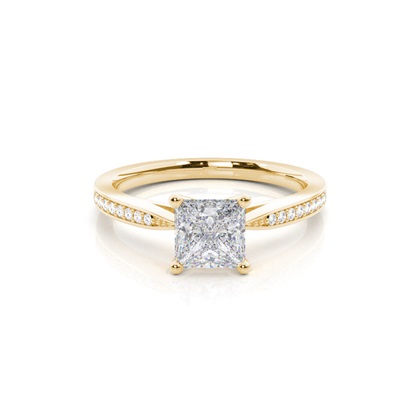 Yellow Gold Moissanite Engagement Rings	