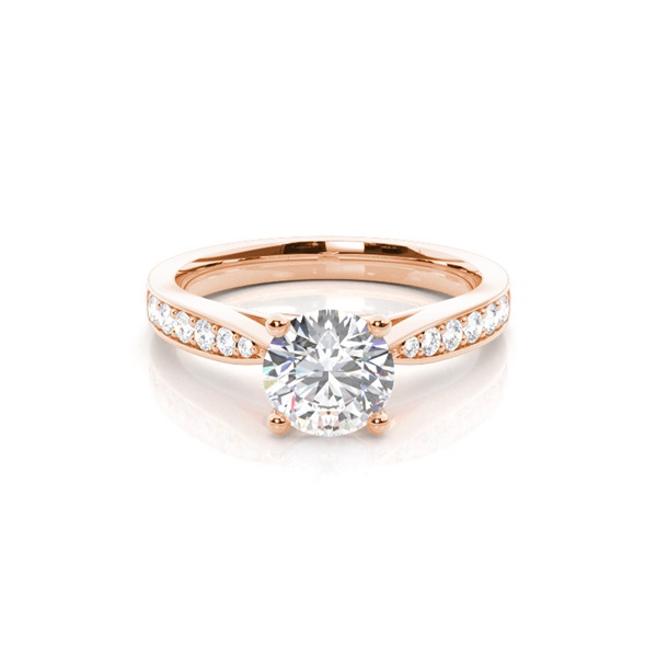 4 Prong Setting Medium Side Stone Engagement Ring