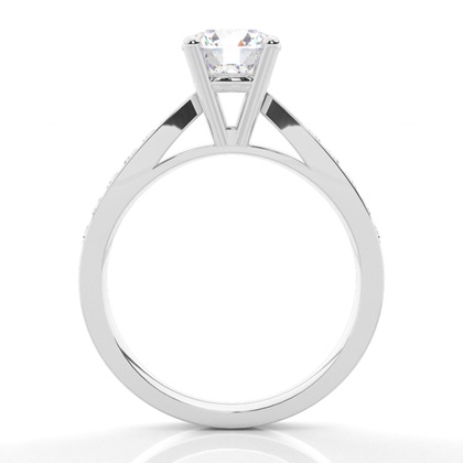 4 Prong Setting Medium Side Stone Engagement Ring