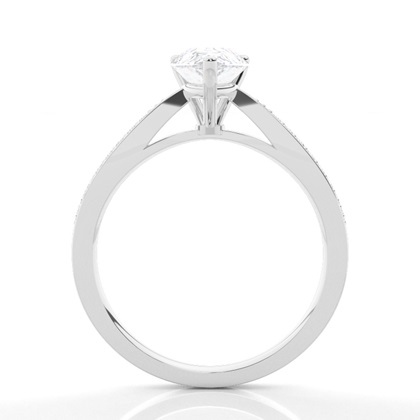 Moissanit ring in einer Krappenfassung