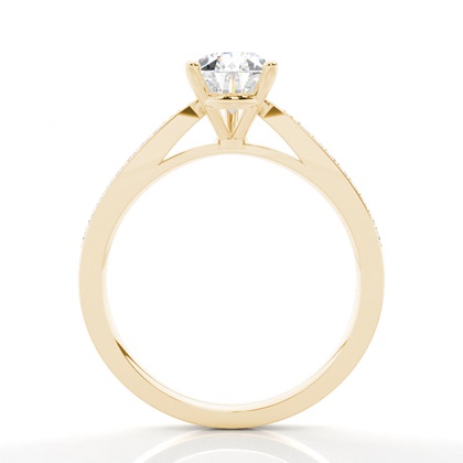 Pear Yellow Gold Diamond Rings
