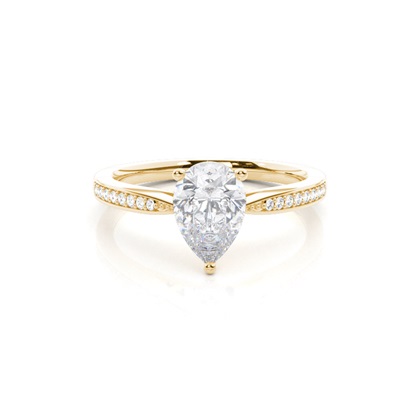 White Gold Moissanite Engagement Ring