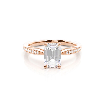 Rose Gold Side Stone Diamond Rings