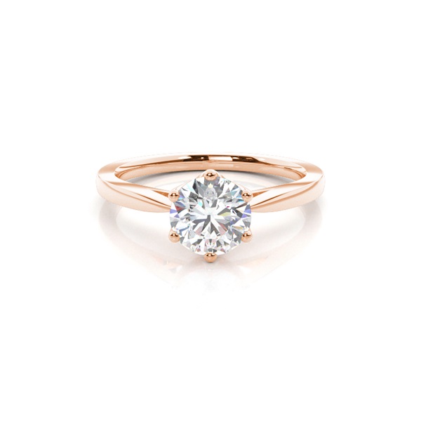 6 Prong Setting Thin Engagement Ring