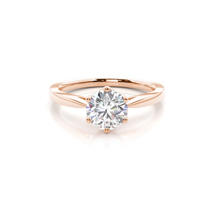 Rose Gold Solitaire Diamond Rings