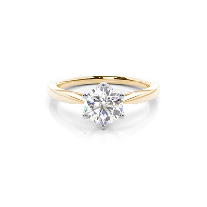 Mixed Metal Diamond Engagement rings