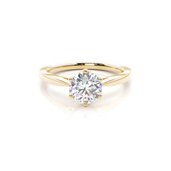 6 Prong Setting Thin Engagement Ring