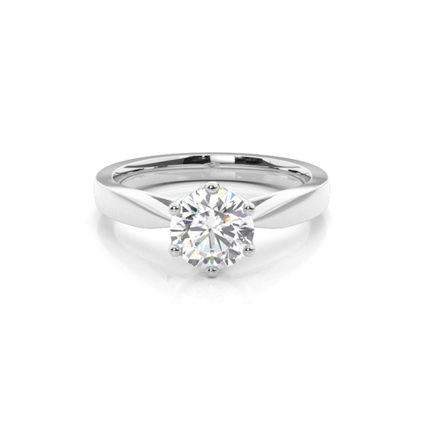 6 Prong Setting Medium Engagement Ring