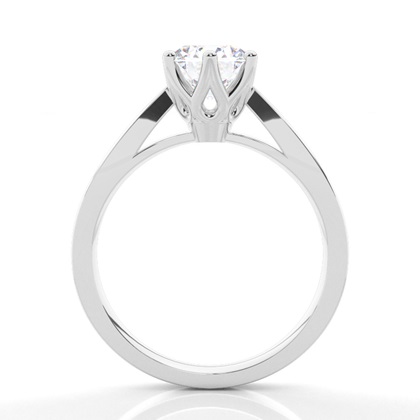 6 Prong Setting Medium Moissanite Engagement Ring