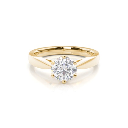 Yellow Gold Moissanite Engagement Rings	