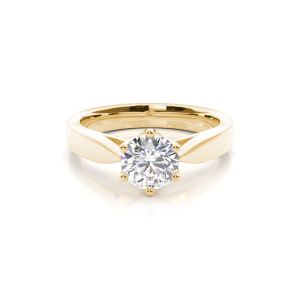 6 Prong Setting Large Engagement Ring