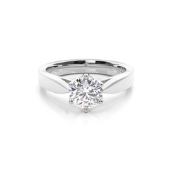 6 Prong Setting Large Engagement Ring