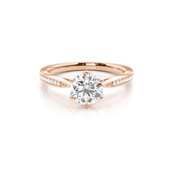 White Gold Side Stone Diamond Engagement Ring