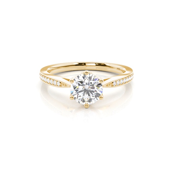 White Gold Side Stone Diamond Engagement Ring