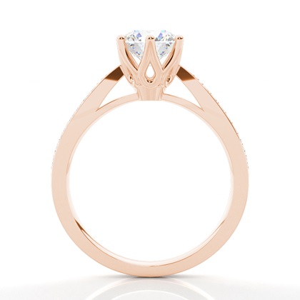 Rose Gold Side Stone Diamond Rings