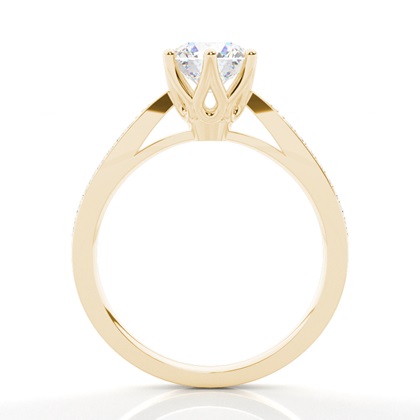 Yellow Gold Side Stone Diamond Rings