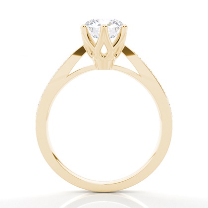 Yellow Gold Moissanite Engagement Rings	