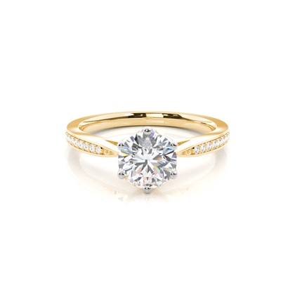 Mixed Metal Diamond Engagement rings