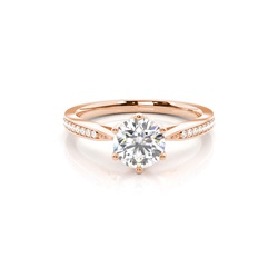 White Gold Side Stone Diamond Engagement Ring