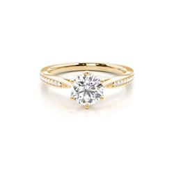 White Gold Side Stone Diamond Engagement Ring