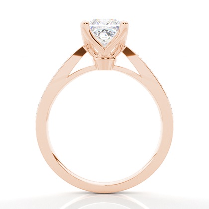 Rose Gold Side Stone Diamond Rings