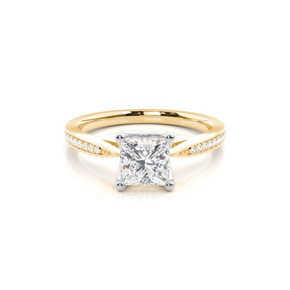 Mixed Metal Diamond Engagement rings